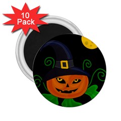 Halloween witch pumpkin 2.25  Magnets (10 pack) 