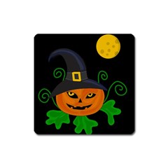 Halloween witch pumpkin Square Magnet