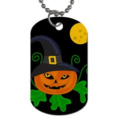 Halloween witch pumpkin Dog Tag (Two Sides)