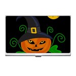 Halloween witch pumpkin Business Card Holders Front