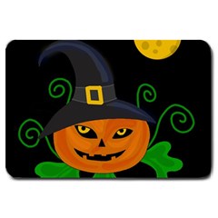 Halloween witch pumpkin Large Doormat 