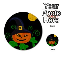 Halloween Witch Pumpkin Multi-purpose Cards (round)  by Valentinaart