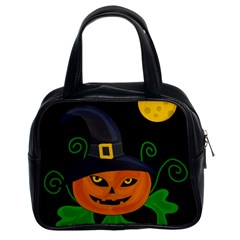 Halloween witch pumpkin Classic Handbags (2 Sides)