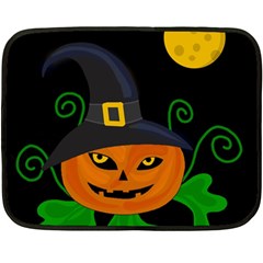 Halloween witch pumpkin Fleece Blanket (Mini)