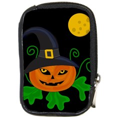 Halloween Witch Pumpkin Compact Camera Cases by Valentinaart