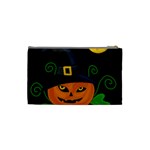 Halloween witch pumpkin Cosmetic Bag (Small)  Back