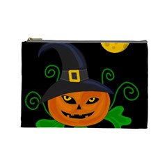 Halloween witch pumpkin Cosmetic Bag (Large) 