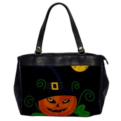 Halloween Witch Pumpkin Office Handbags by Valentinaart