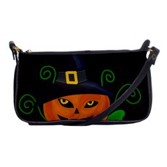 Halloween Witch Pumpkin Shoulder Clutch Bags by Valentinaart