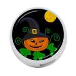 Halloween witch pumpkin 4-Port USB Hub (One Side) Front