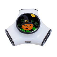 Halloween witch pumpkin 3-Port USB Hub