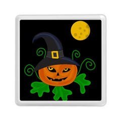 Halloween witch pumpkin Memory Card Reader (Square) 