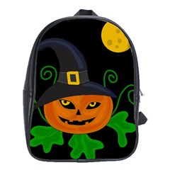 Halloween Witch Pumpkin School Bags (xl)  by Valentinaart