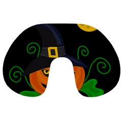 Halloween witch pumpkin Travel Neck Pillows