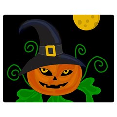 Halloween witch pumpkin Double Sided Flano Blanket (Medium) 