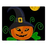 Halloween witch pumpkin Double Sided Flano Blanket (Large)  80 x60  Blanket Front