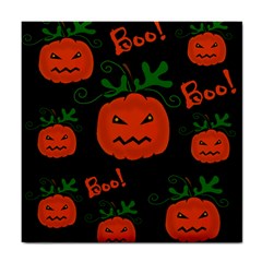 Halloween Pumpkin Pattern Tile Coasters by Valentinaart