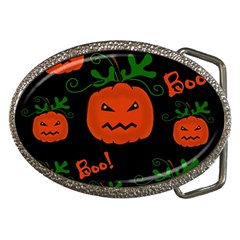 Halloween Pumpkin Pattern Belt Buckles by Valentinaart