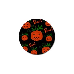 Halloween Pumpkin Pattern Golf Ball Marker by Valentinaart