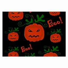 Halloween Pumpkin Pattern Large Glasses Cloth by Valentinaart