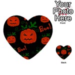 Halloween pumpkin pattern Multi-purpose Cards (Heart)  Back 3