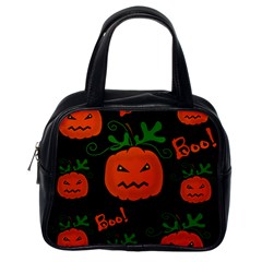 Halloween Pumpkin Pattern Classic Handbags (one Side) by Valentinaart