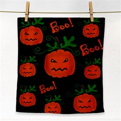 Halloween Pumpkin Pattern Face Towel by Valentinaart