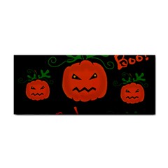 Halloween Pumpkin Pattern Hand Towel by Valentinaart