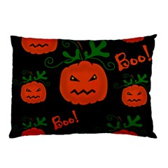 Halloween Pumpkin Pattern Pillow Case by Valentinaart