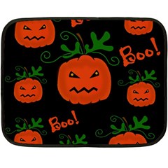 Halloween Pumpkin Pattern Double Sided Fleece Blanket (mini)  by Valentinaart