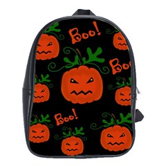 Halloween Pumpkin Pattern School Bags(large)  by Valentinaart