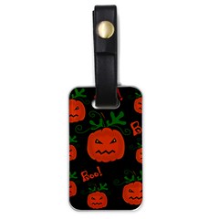 Halloween Pumpkin Pattern Luggage Tags (one Side)  by Valentinaart