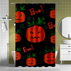 Halloween Pumpkin Pattern Shower Curtain 48  X 72  (small)  by Valentinaart