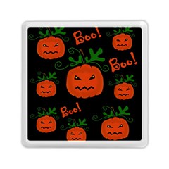 Halloween Pumpkin Pattern Memory Card Reader (square)  by Valentinaart