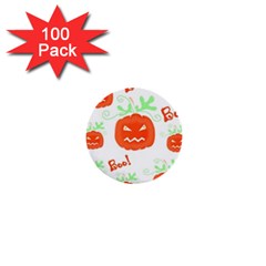 Halloween Pumpkins Pattern 1  Mini Buttons (100 Pack)  by Valentinaart