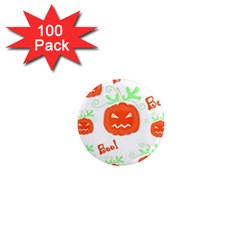 Halloween Pumpkins Pattern 1  Mini Magnets (100 Pack)  by Valentinaart