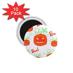 Halloween Pumpkins Pattern 1 75  Magnets (10 Pack)  by Valentinaart