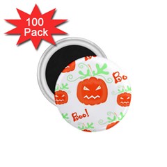 Halloween Pumpkins Pattern 1 75  Magnets (100 Pack)  by Valentinaart