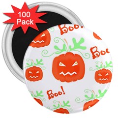 Halloween Pumpkins Pattern 3  Magnets (100 Pack) by Valentinaart