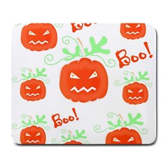 Halloween Pumpkins Pattern Large Mousepads by Valentinaart