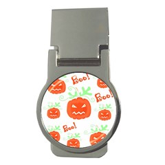 Halloween Pumpkins Pattern Money Clips (round)  by Valentinaart