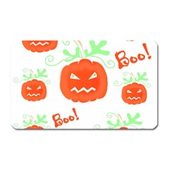 Halloween Pumpkins Pattern Magnet (rectangular) by Valentinaart