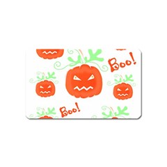 Halloween Pumpkins Pattern Magnet (name Card) by Valentinaart