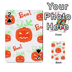 Halloween Pumpkins Pattern Playing Cards 54 Designs  by Valentinaart