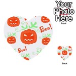 Halloween pumpkins pattern Multi-purpose Cards (Heart)  Front 1