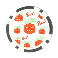 Halloween Pumpkins Pattern Poker Chip Card Guards (10 Pack)  by Valentinaart