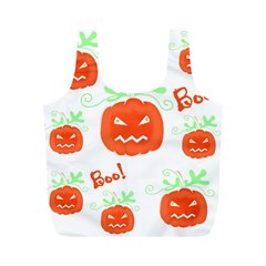 Halloween Pumpkins Pattern Full Print Recycle Bags (m)  by Valentinaart