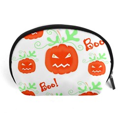 Halloween Pumpkins Pattern Accessory Pouches (large)  by Valentinaart