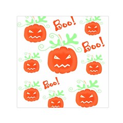 Halloween Pumpkins Pattern Small Satin Scarf (square) by Valentinaart