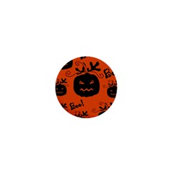 Halloween Black Pumpkins Pattern 1  Mini Buttons